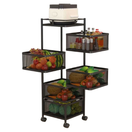 5 Layer Square Shape Kitchen Rack
