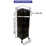 5 Layer Square Shape Kitchen Rack - Image 3